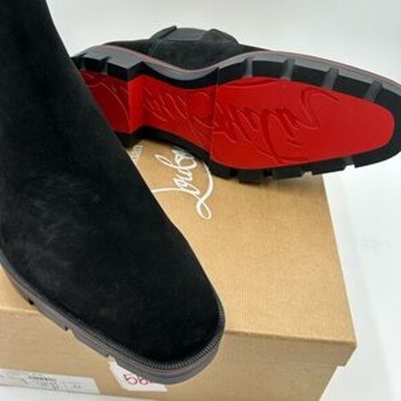 Men's Christian Louboutin alpinosol suede Chelsea boots size 45 made in Italy - Picture 2 of 13